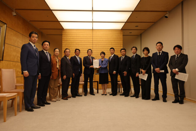 「能登半島地震を踏まえた“被災者目線”での災害対策を実現する議員の会」高市総理への申し入れ
